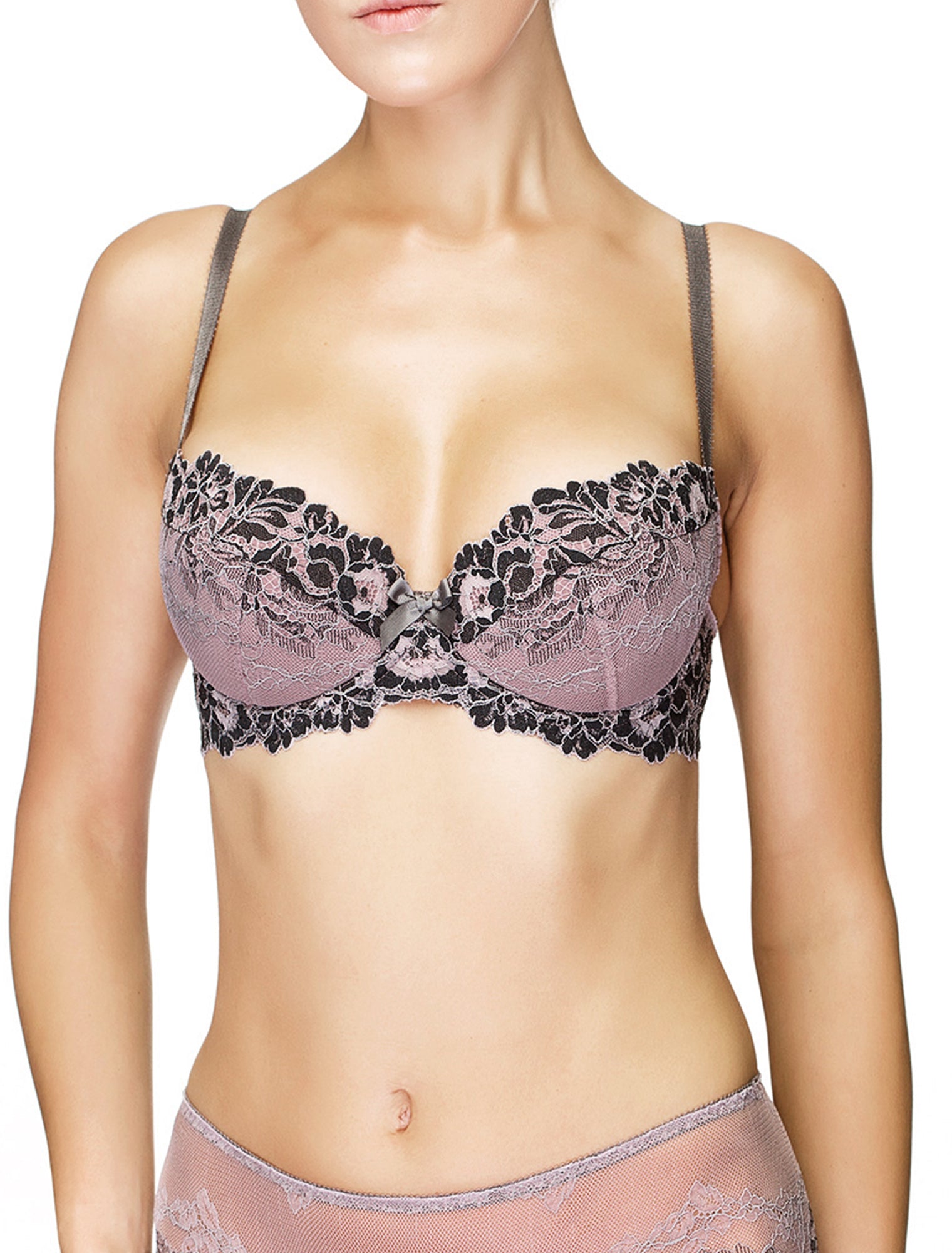 Lauma, Violet Lace Push Up Bra, On Model Front, 78H15