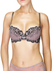 Lauma, Violet Lace Push Up Bra, On Model Front, 78H15
