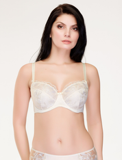 Lauma, Ivory Non-Padded Bra, On Model Front, 78J20
