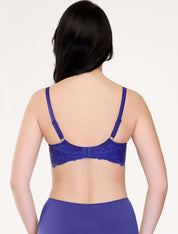 Lauma, Blue Half Padded Bra, On Model Back, 79J40