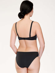Lauma, Black Bikini Bandeau Top, On Model Back, 91J30