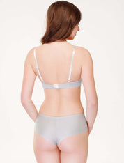 Lauma, Light Grey Embroiderd Lace Push-up Bra, On Model Back, 84J10