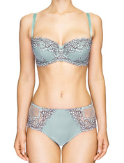 Lauma, Light Blue Lace Shorts, On Model Front. 88H70