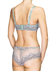 Lauma, Light Blue Lace Shorts, On Model Back. 88H70