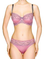 Lauma, Pink Underwired Half-Padded Bra, On Model Front. 88H40