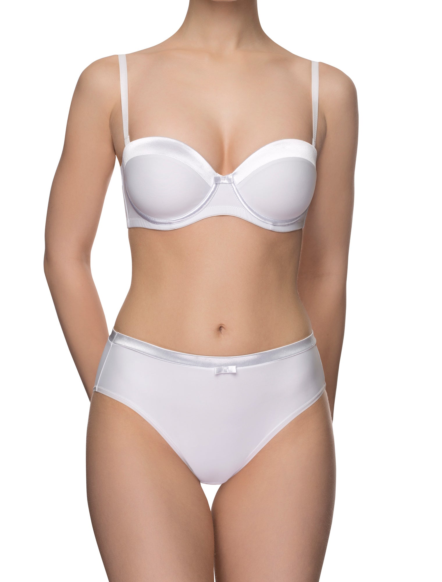 Lauma, White High Waist Panties, On Model Front, 99C41