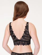Lauma, Black Lace Bralette, On Model Back, 90J22
