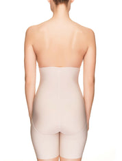 Lauma, Beige High waist Shapewear Shorts, On Model Back, 91B58
