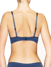 Lauma, Blue Lace Push-Up Bra, On Model Back, 91H15