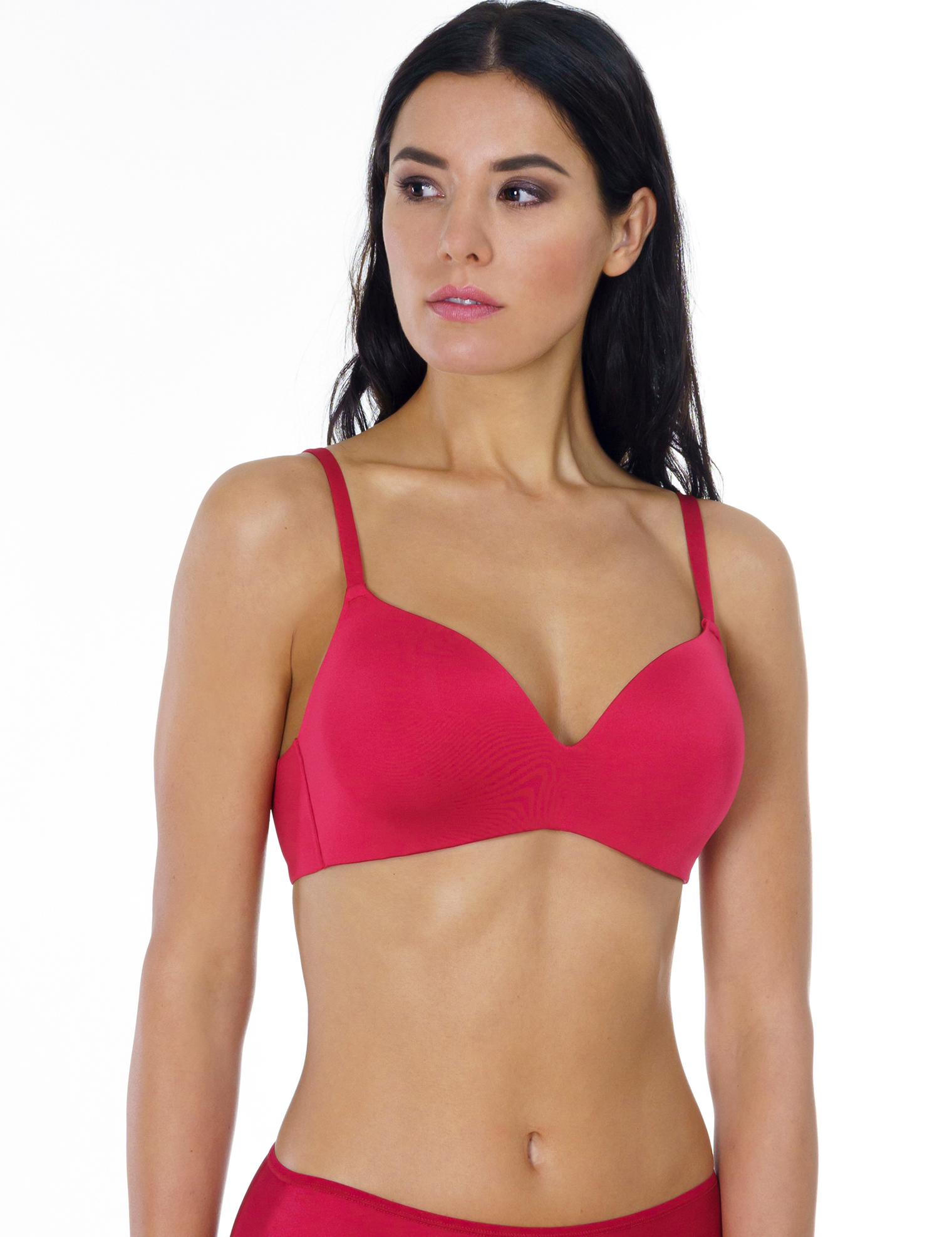 Lauma, Red Wireless T-shirt Bra, On Model Front, 92H30