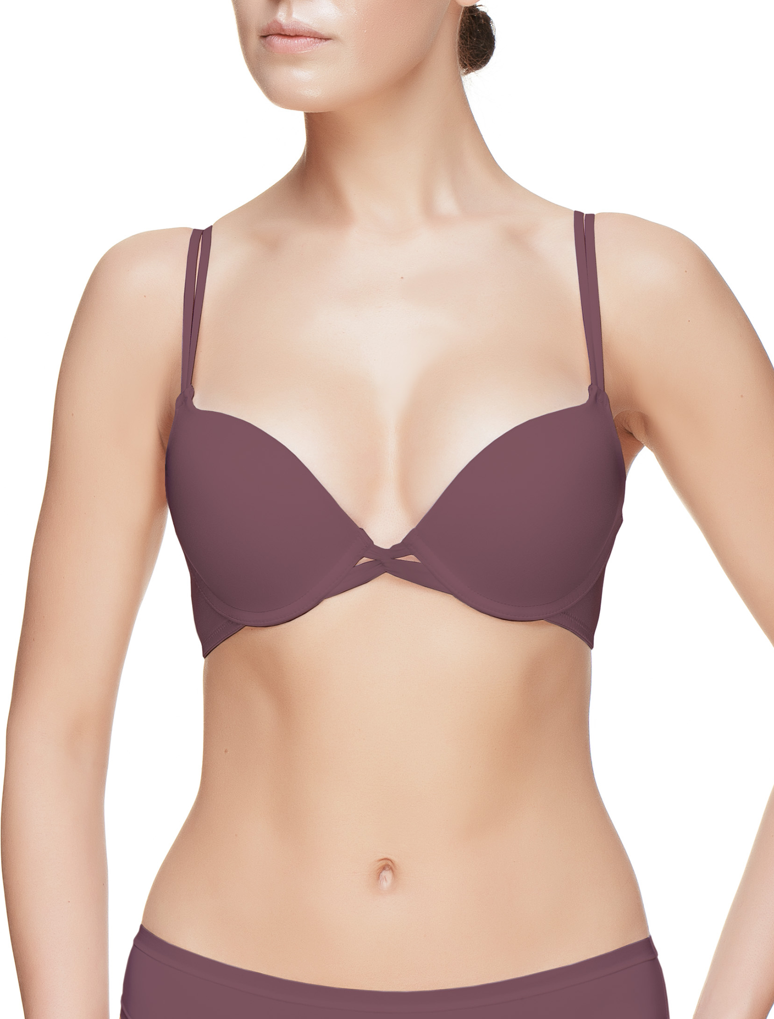 Lauma, Violet Smooth Push-up Bra, On Model Front, 92H34