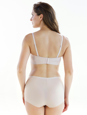 Lauma, Beige Smooth Balconette Bra, On Model Back, 92H36