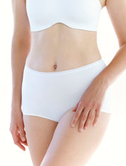 Lauma, White High Waist Panties, On Model Front, 94J51