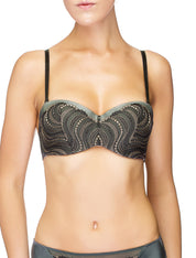 Lauma, Grey Balconette Bra, On Model Front, 95H30
