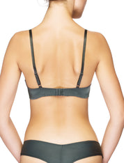 Lauma, Grey Moulded Push Up Bra, On Model Back, 95H35