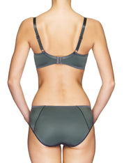 Lauma, Grey Underwired Half-padded Bra, On Model Back, 95H40