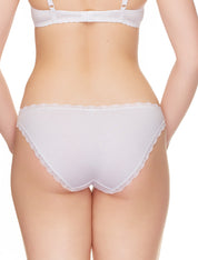 Lauma, White Cotton Mid Waist Panties, On Model Back, 96J50
