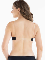 Lauma, Black Transparent Back Push-up Bra, On Model Back, 99250
