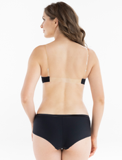 Lauma, Black Transparent Back Push-up Bra, On Model Back, 99250