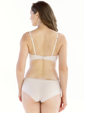 Lauma, Beige Molded Padded T-Shirt Bra, On Model Back, 99570