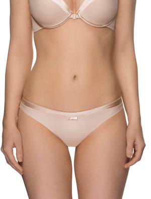 Lauma, Nude Mid Waist String Panties, On Model Front, 99C61