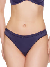 Lauma, Blue Mid Waist String Panties, On Model Front, 99C61