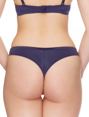 Lauma, Blue Mid Waist String Panties, On Model Back, 99C61