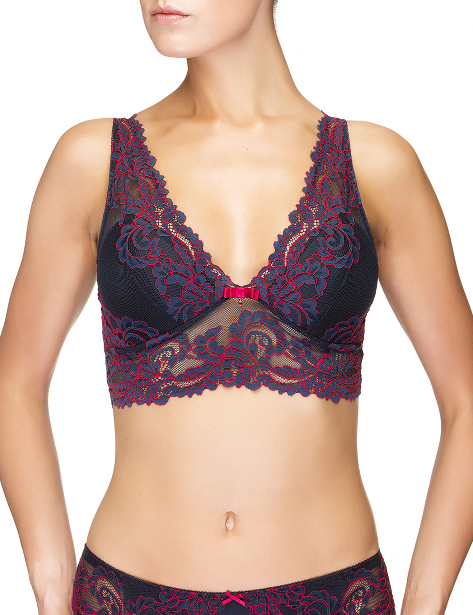 Lauma, Blue Lace Bralette, On Model Front, 99H22