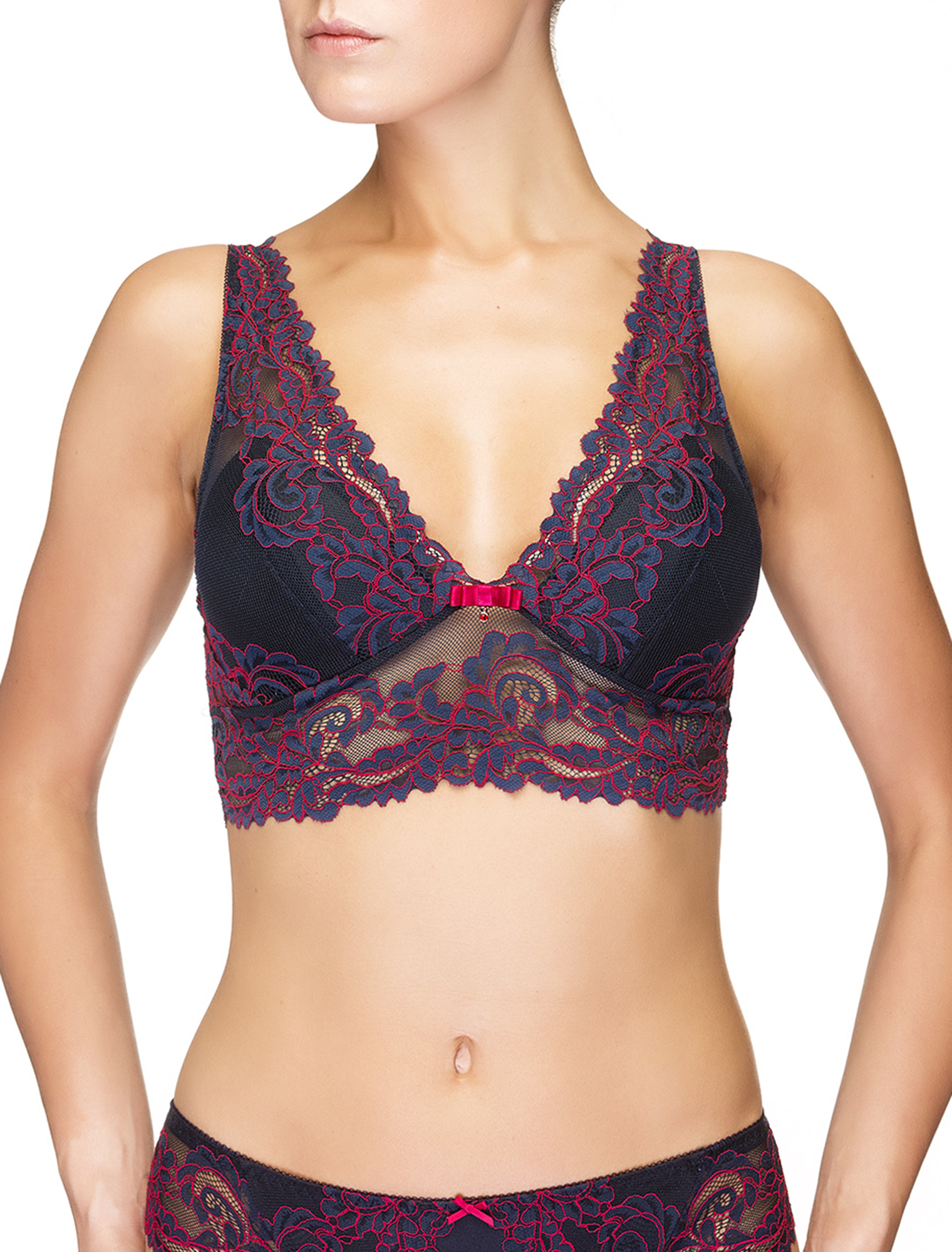 Lauma, Blue Lace Bralette, On Model Front, 99H22