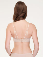Lauma, Beige Wreless Push-up Bra, On Model Back, 99J34