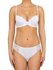 Lauma, White String Tanga Briefs, On Model Front, 72F60