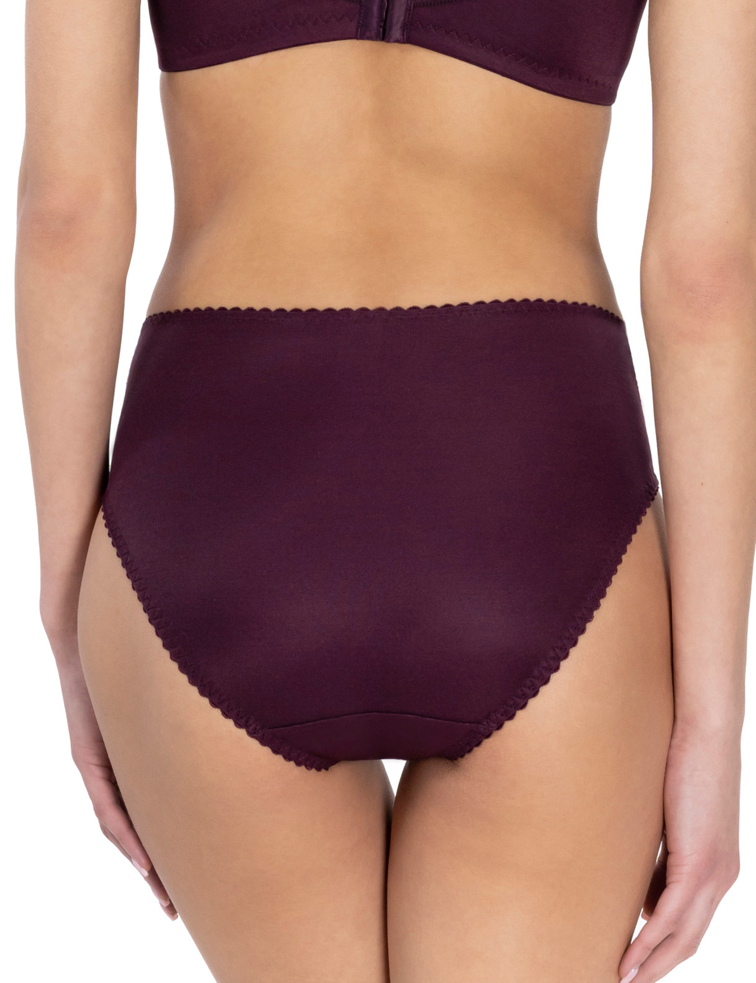Lauma, Purple High Waist Panty, On Model Back, 01810