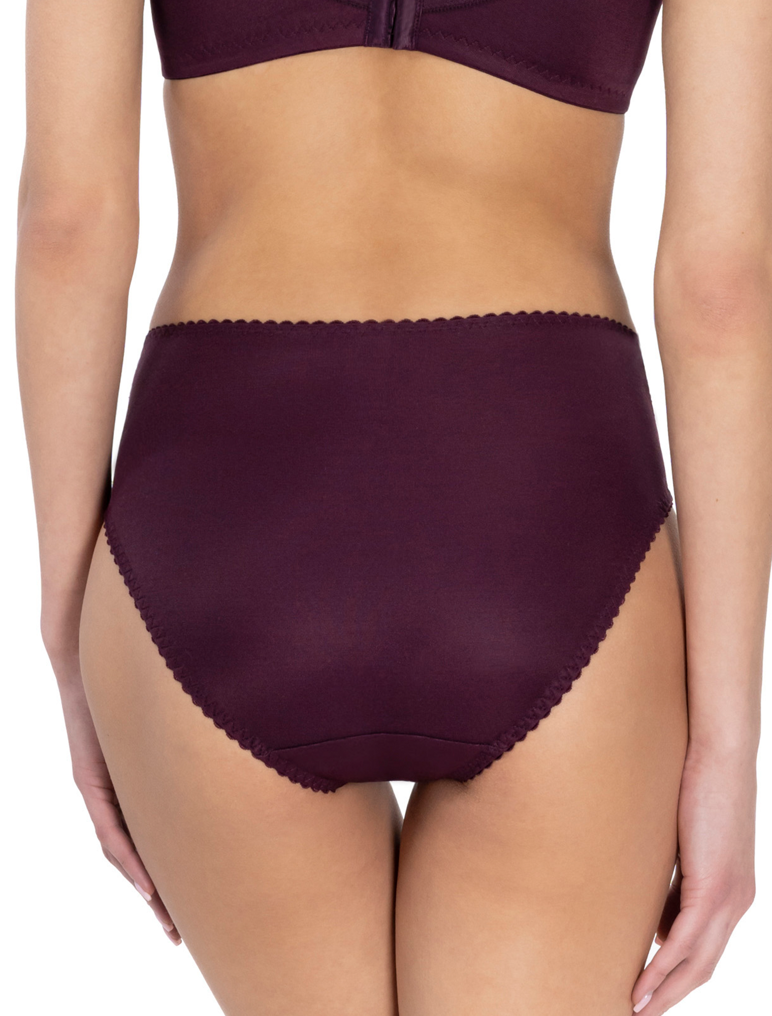 Lauma, Purple High Waist Panty, On Model Back, 01810