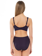Lauma, Purple Non-padded Lingerie Set, On Model Back, 02131, 01810