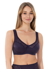 Lauma, Purple Non-padded Underwired Bra, On Model Front, 02131