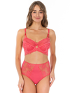 Lauma, Pink Lace Half-padded Bra, On Model Front, 02L40