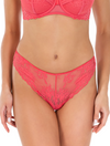 Lauma, Pink Lace String Briefs, On Model Front, 02L62