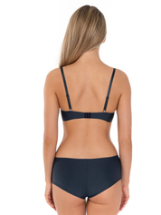Lauma Lingerie, Dark Blue Lingerie Set, With Lace, On Model Back, 03L35, 03L70