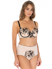 Lauma Lingerie, Ivory Lingerie Set, With Lace, On Model Front, 03L40, 03L51