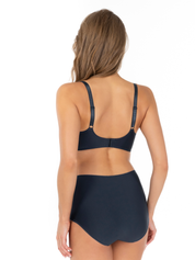 Lauma Lingerie, Dark Blue Lingerie Set, With Lace, On Model Back, 03L40, 03L51
