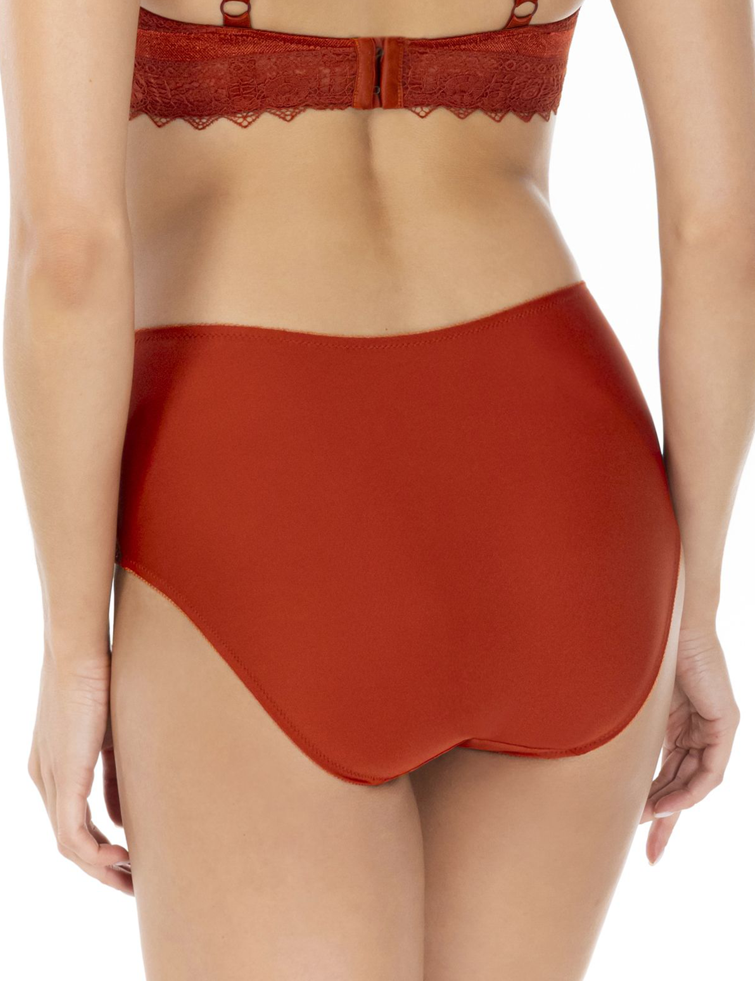 Lauma, Orange High Waist Panty, On Model Back, 09L51