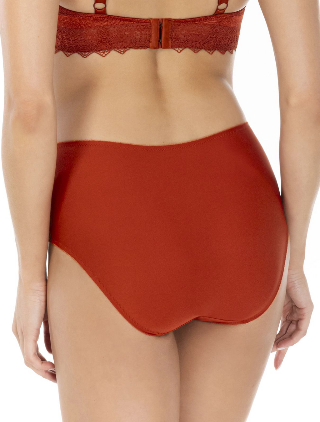 Lauma, Orange High Waist Panty, On Model Back, 09L51