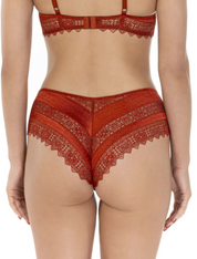 Lauma, Orange Lace Shorts, On Model Back, 09L70