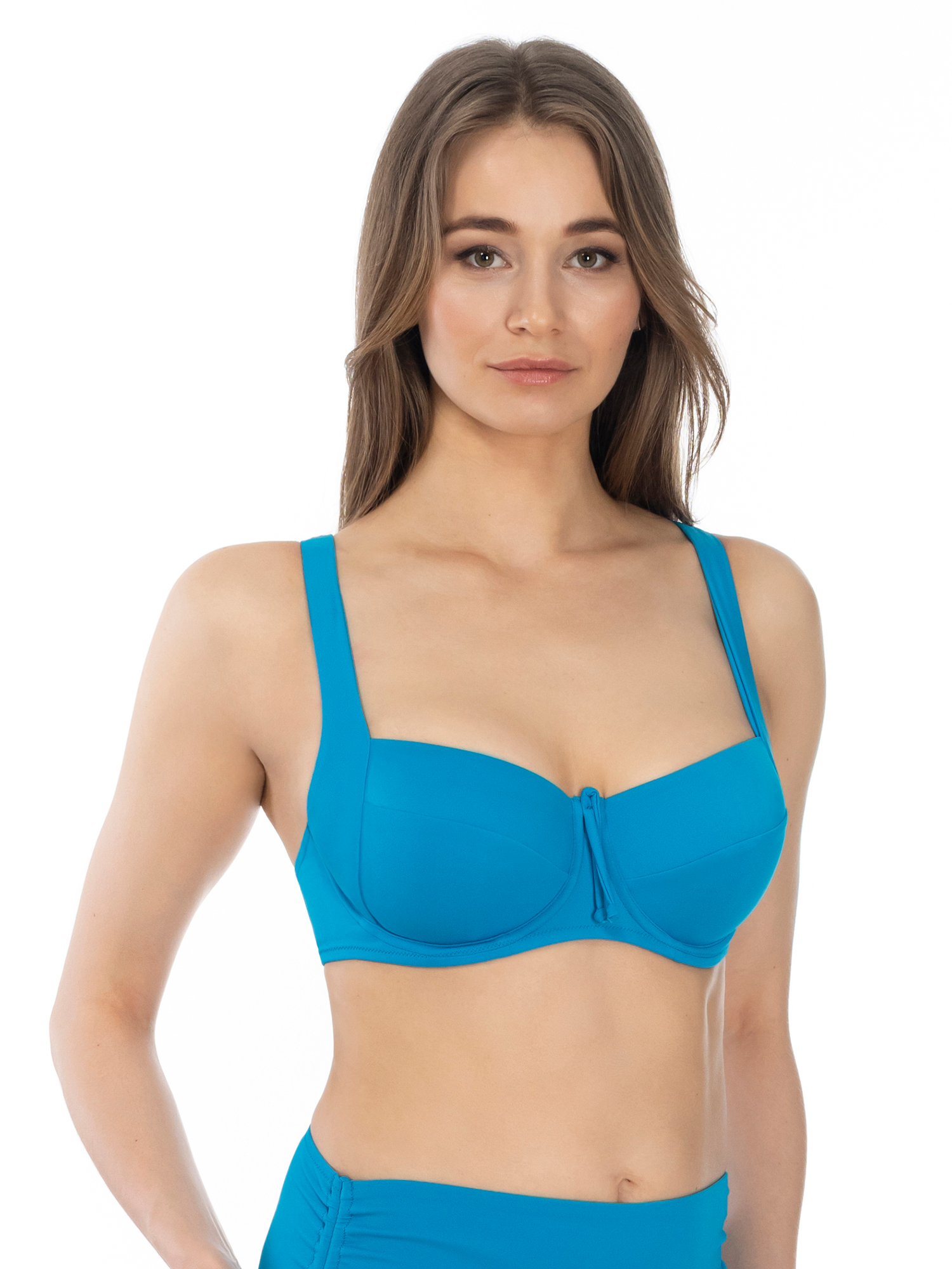 Lauma, Blue Bikini Top, On Model Front, 12J20