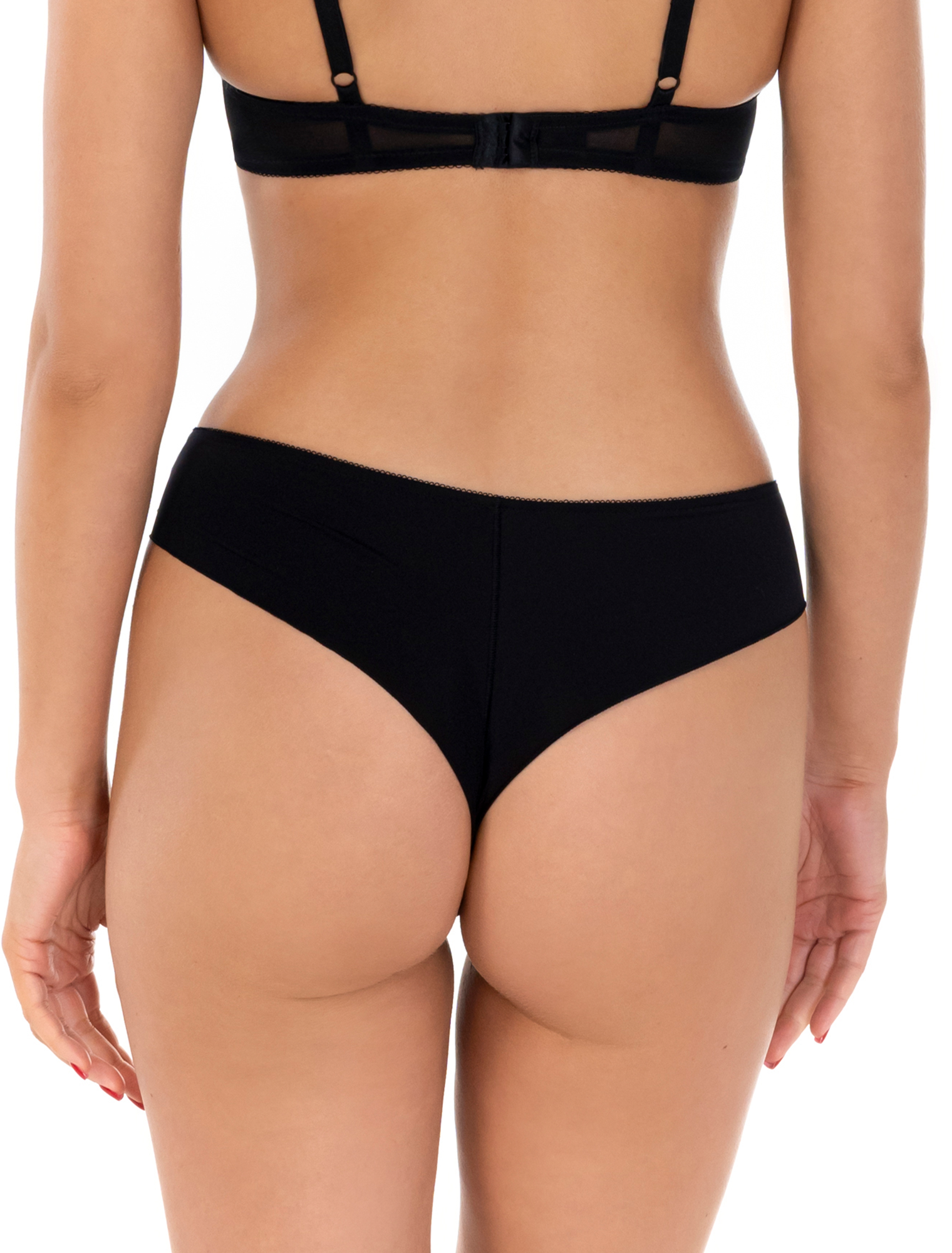 Lauma, Black String Panty, On Model Back, 16L60