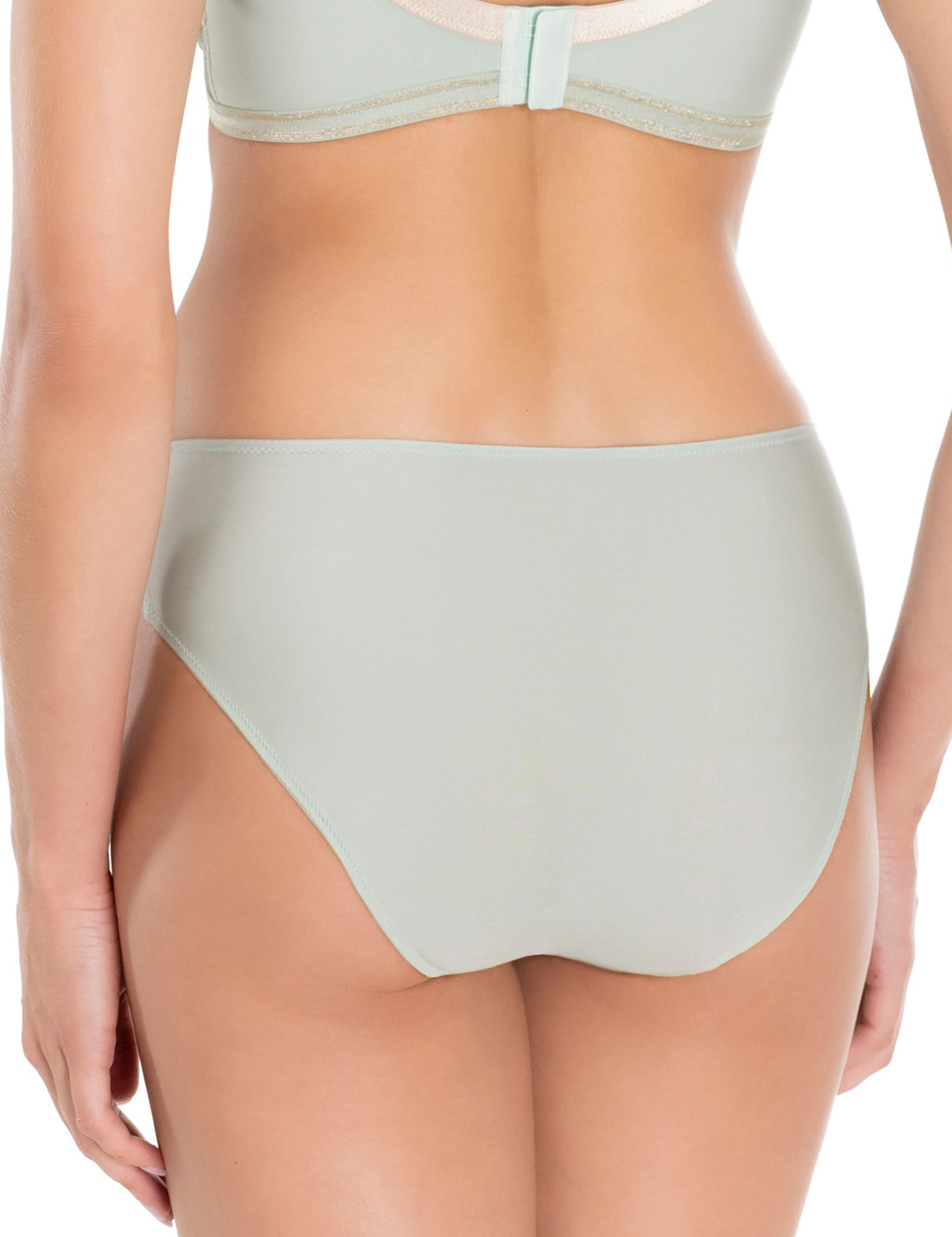 Lauma, Light Green Mid-waist Panty, On Model Back, 17L50