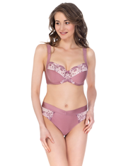 Lauma, Pink Mid Waist Panties, On Model Front, 37K50