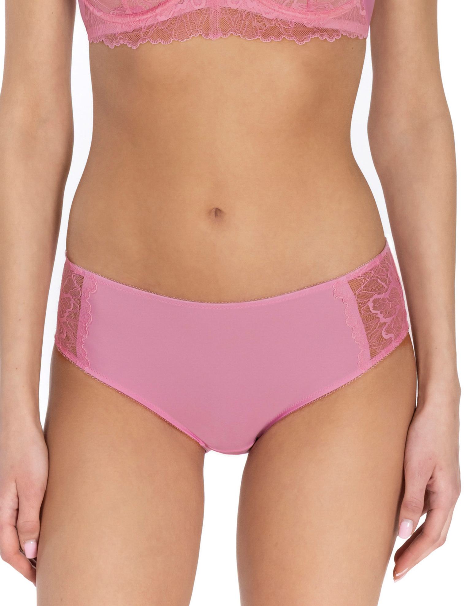 Lauma, Pink Mid Waist Panty, On Model Front, 39L52
