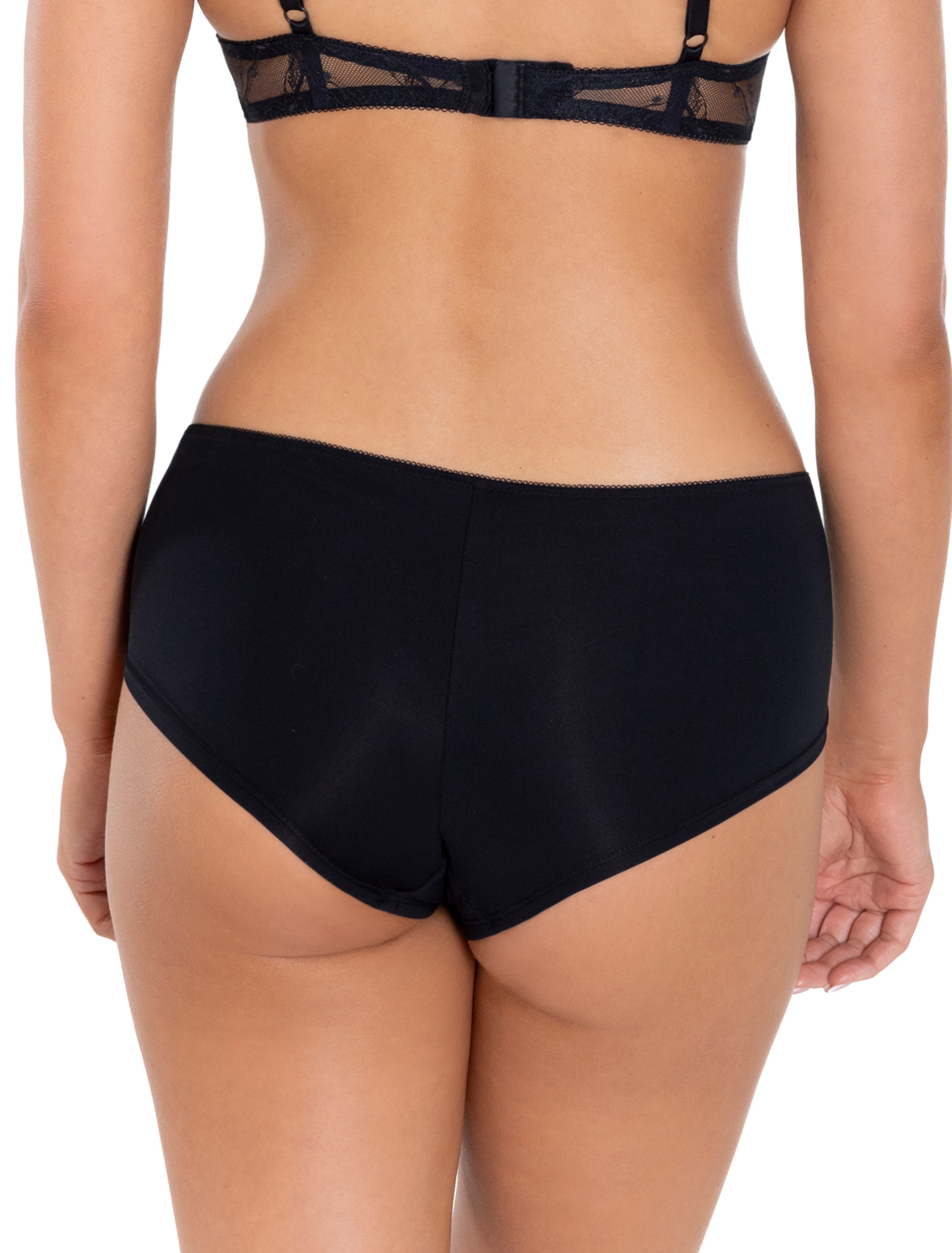 Lauma, Black, Lace Shorts Panties, On Model, Back, 42L70