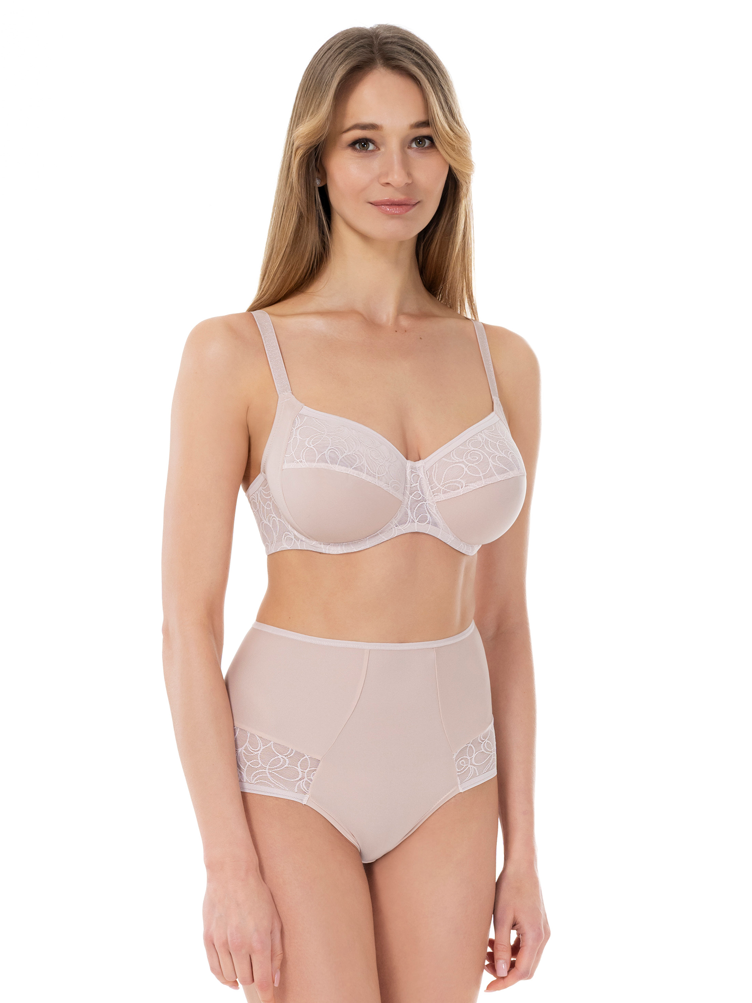Lauma, Beige  Lace Lingrie Set, On Model Front, 43L0, 43L51